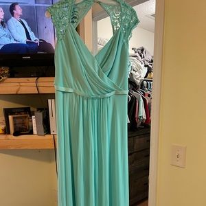 David’s bridal brides maid dress. Only worn to get alterations